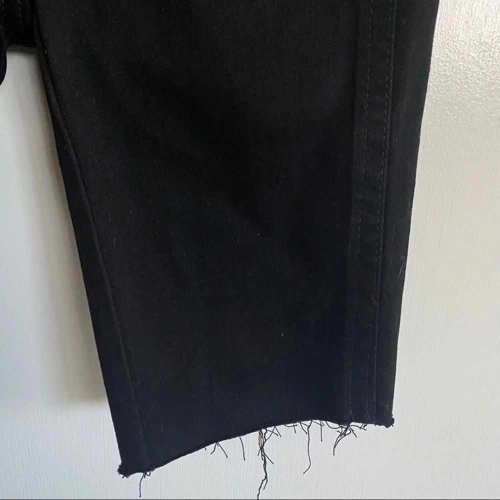 Free People Black Denim Bermuda Shorts, NWT